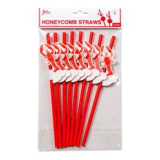 Kräftskiva Papperssugrör Honeycomb (8-pack) FSC