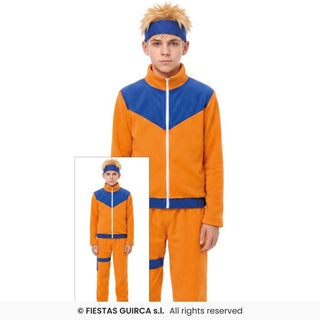 Orange ninja maskeraddräkt – tonåring, 14–16 år (171 cm)