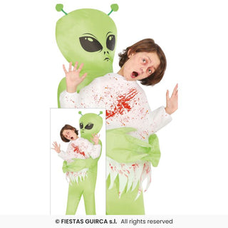 Bärande alien maskeraddräkt – barn, 7–9 år (137 cm)