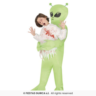 Bärande alien maskeraddräkt – barn, 7–9 år (137 cm)