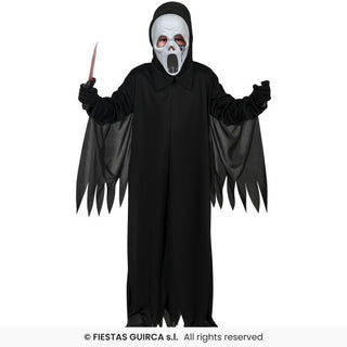 Spöklik lönnmördare maskeraddräkt – barn, 10–12 år (151 cm)