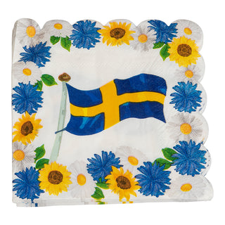 Servetter Midsommar 33x33cm 16-pack