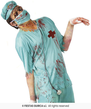 Zombiekirurg maskeraddräkt – vuxen, storlek 48-50 (M)