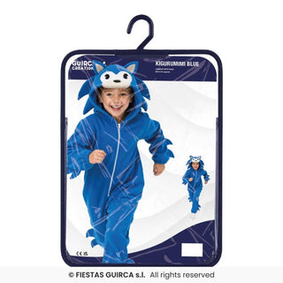 Blå igelkott maskeraddräkt – barn, 7–9 år (137 cm)