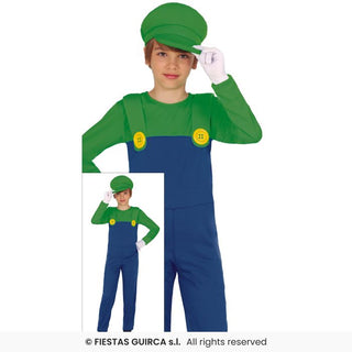 Grön lokförare maskeraddräkt – barn, 7–9 år (137 cm)