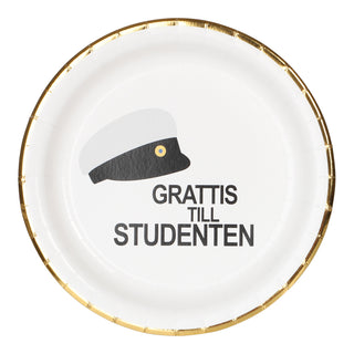 Student Papperstallrikar 18cm 8-pack