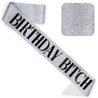 Ribbon Birthday Bitch Silver