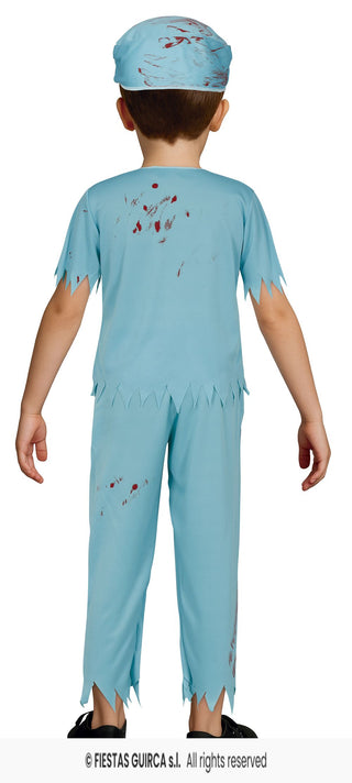 Zombiekirurg maskeraddräkt – barn, 7-9 år (137 cm)
