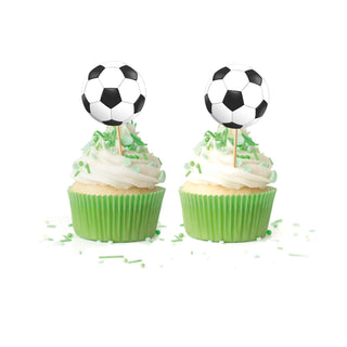 Fotboll Tårta/Cupcake Dekoration 12-pack