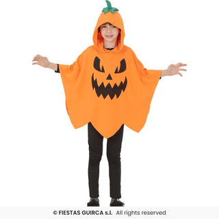 Pumpaponcho maskeraddräkt – barn, 7-9 år (137 cm)