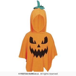 Pumpaponcho maskeraddräkt – barn, 7-9 år (137 cm)