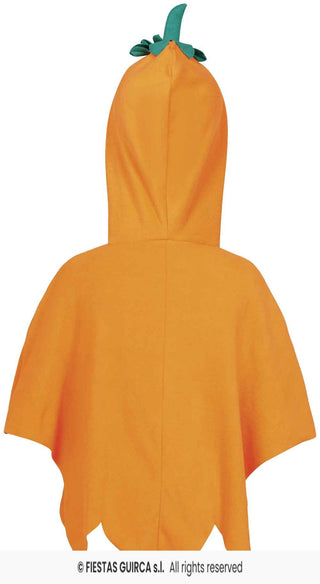 Pumpaponcho maskeraddräkt – barn, 7-9 år (137 cm)