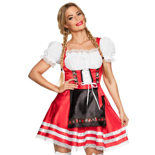 Maskeraddräkt Helena Röd (Strl. M)