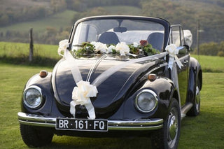 Car decoration Wedding White