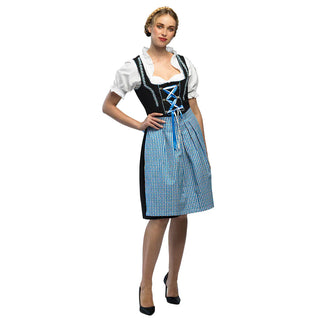 Oktober Fest Klänning Blå Strl 36/38