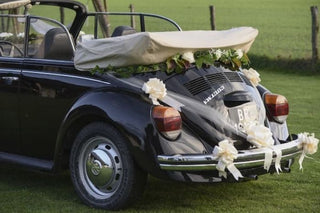 Car decoration Wedding White