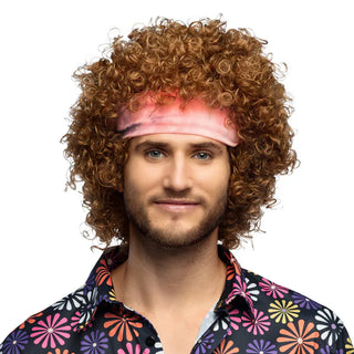 Peruk Hippie Groove med Pannband