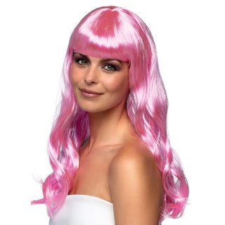 wig ladies chic light pink