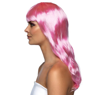 wig ladies chic light pink