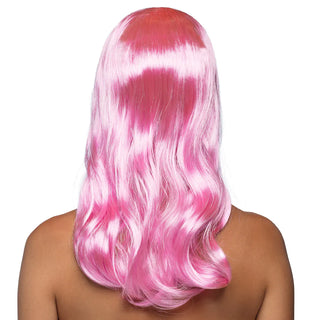 wig ladies chic light pink