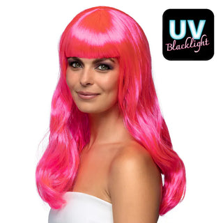wig long hot pink
