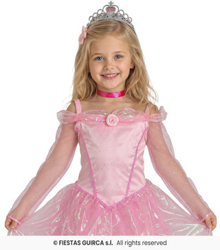 Rosa prinsessa maskeraddräkt – barn, 3-4 år (109 cm)