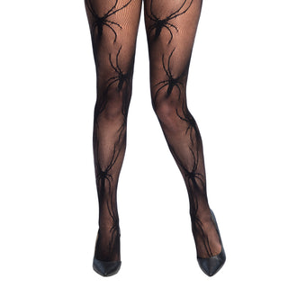 Tights black with spider
