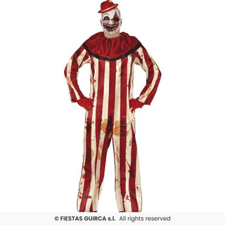 Randig clown maskeraddräkt – tonåring, 14-16 år (171 cm)