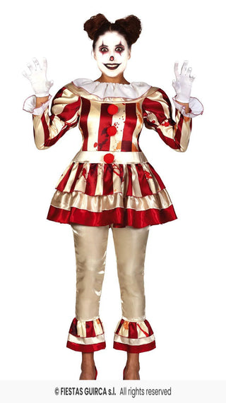 Maskeraddräkt Blodig Dam Clown