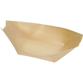 Plate Wooden boat 11.5cm, 50-pack