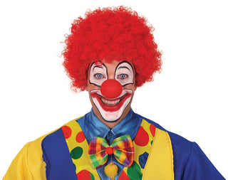 Röd clown peruk