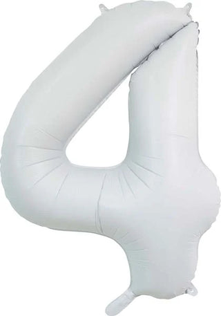 Siffer Heliumballong 86cm Matt Vit