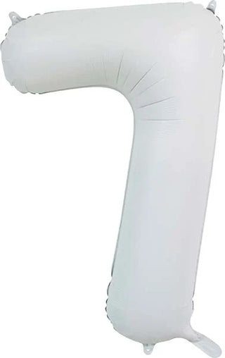 Siffer Heliumballong 86cm Matt Vit