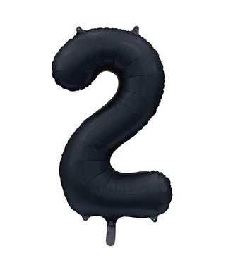 Siffer Heliumballong 86cm Matt Svart