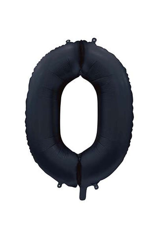 Siffer Heliumballong 86cm Matt Svart