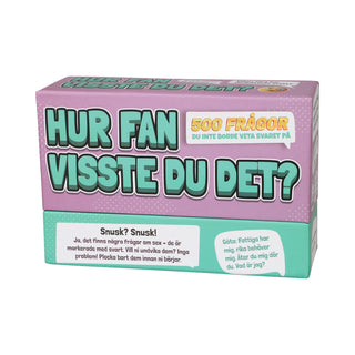 Hur fan visste du det? Partyspel