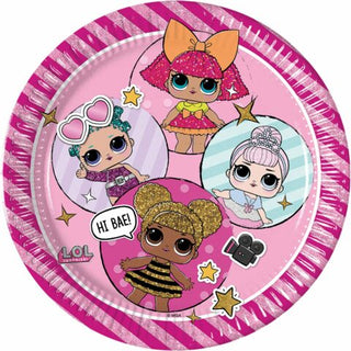 LOL Glitter Paper Plate 8-pack 23cm