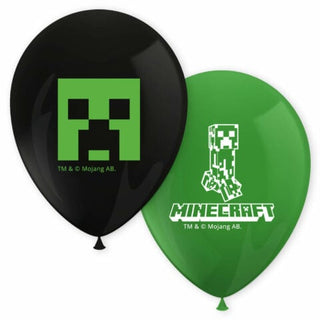 Minecraft Latexballonger, 8-pack