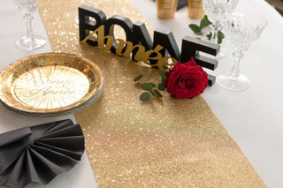 Bordslöpare Rose glitter 28cm x 5m
