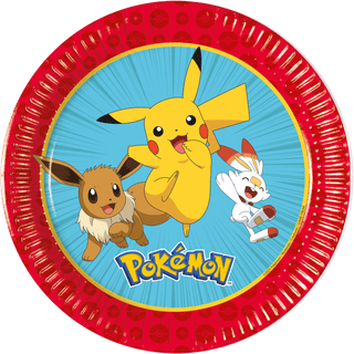 Pokémon Papperstallrik 20cm 8-pack