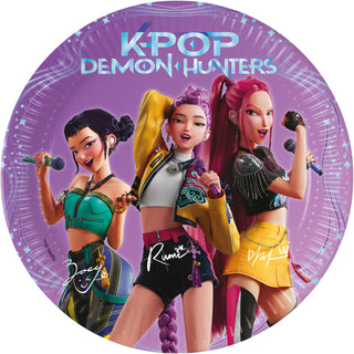 K-pop Demon Hunters Papperstallrikar 20cm 8-pack