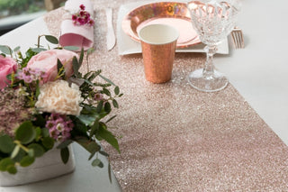 Bordslöpare Rose glitter 28cm x 5m