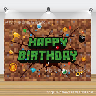 Minecraft HB Grön Bakgrund 150x100cm