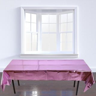 Foil tablecloth pink 274x137cm