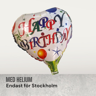 Foil balloon happy birthday heart