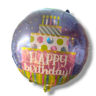 Foil balloon birthday happy birthday cake