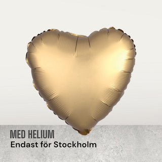 Foil balloon satin heart with helium