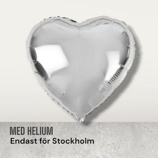Foil balloon XL heart with helium
