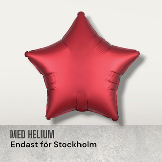 Foil balloon satin Star with helium 46cm