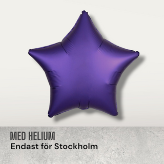 Foil balloon satin Star with helium 46cm